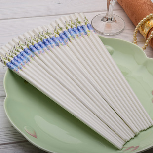 天天特价 筷子 环保时尚 纯陶瓷筷  筷子 韩式 糖果彩色日式 家用