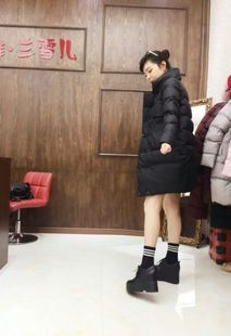 2016冬季新款女士显瘦欧版羽绒棉服高档面料爆版中长款