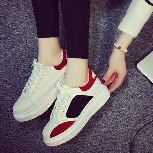 2016春季女鞋白色韩版休闲运动鞋女板鞋学生单鞋跑步厚底小白鞋潮