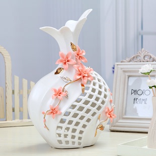 韩式田园风格室内装饰陶瓷摆件 动物纯白描金一套 创意结婚礼品