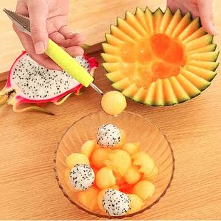 不锈钢水果挖球器西瓜挖球勺切果器拼盘冰淇淋工具雕花刀西瓜勺