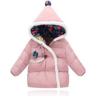 2016年正品新款韩版儿童羽绒服女童连帽保暖冬季外套中小童中长款